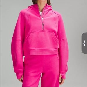Lululemon oversized scuba half zip NWT size XS/S sonic pink